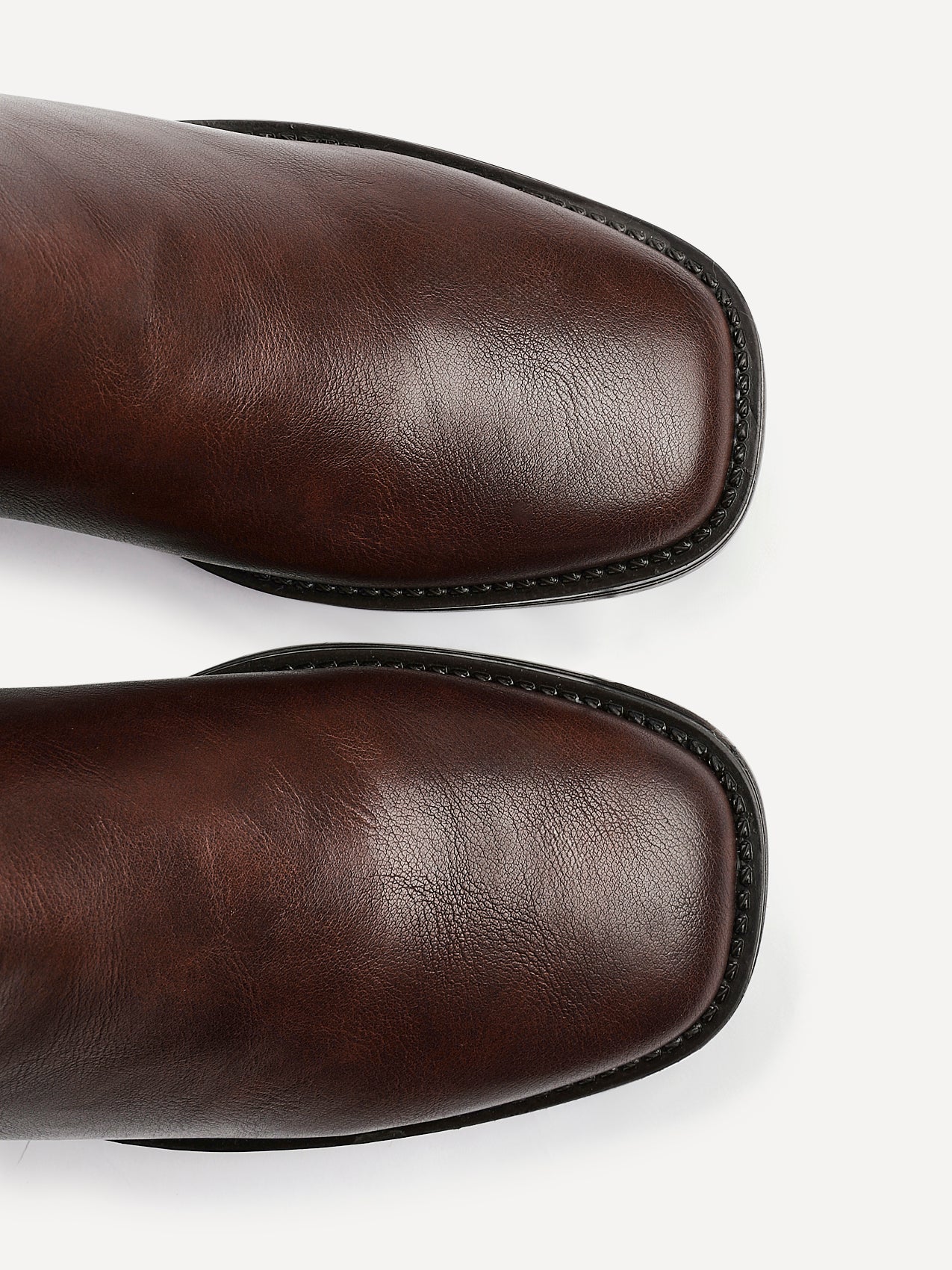 Reason Brown Block Heel Long Boots