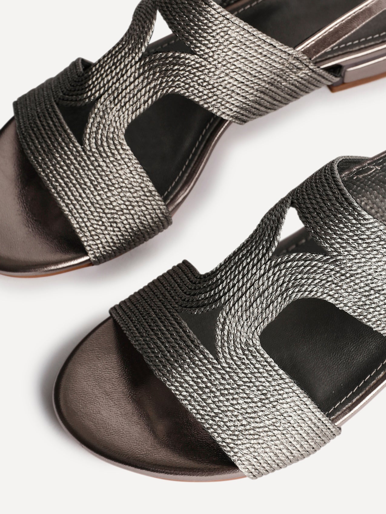 Reeva Pewter Slingback Block Heel Sandals