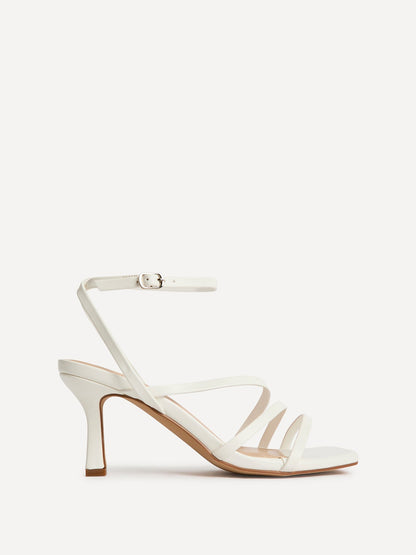 Reflect Wide Fit White Strappy Heels