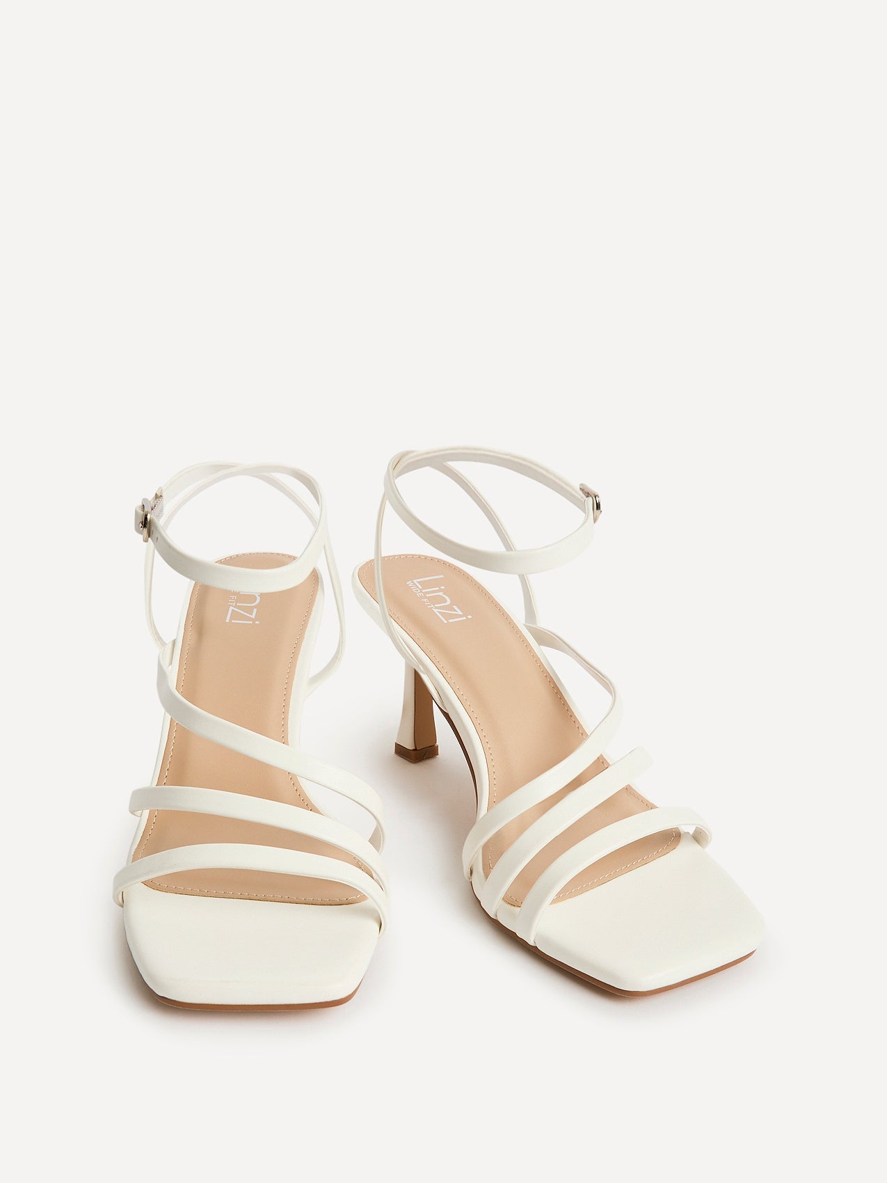 Reflect Wide Fit White Strappy Heels