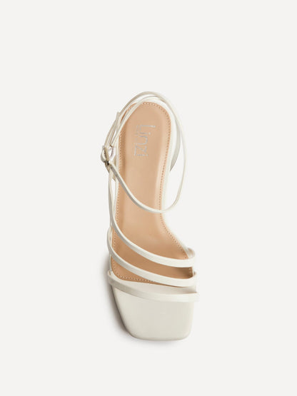 Reflect Wide Fit White Strappy Heels