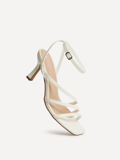 Reflect Wide Fit White Strappy Heels