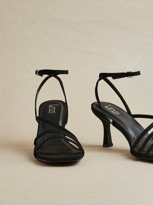 Reflect Wide Fit Black Strappy Heels