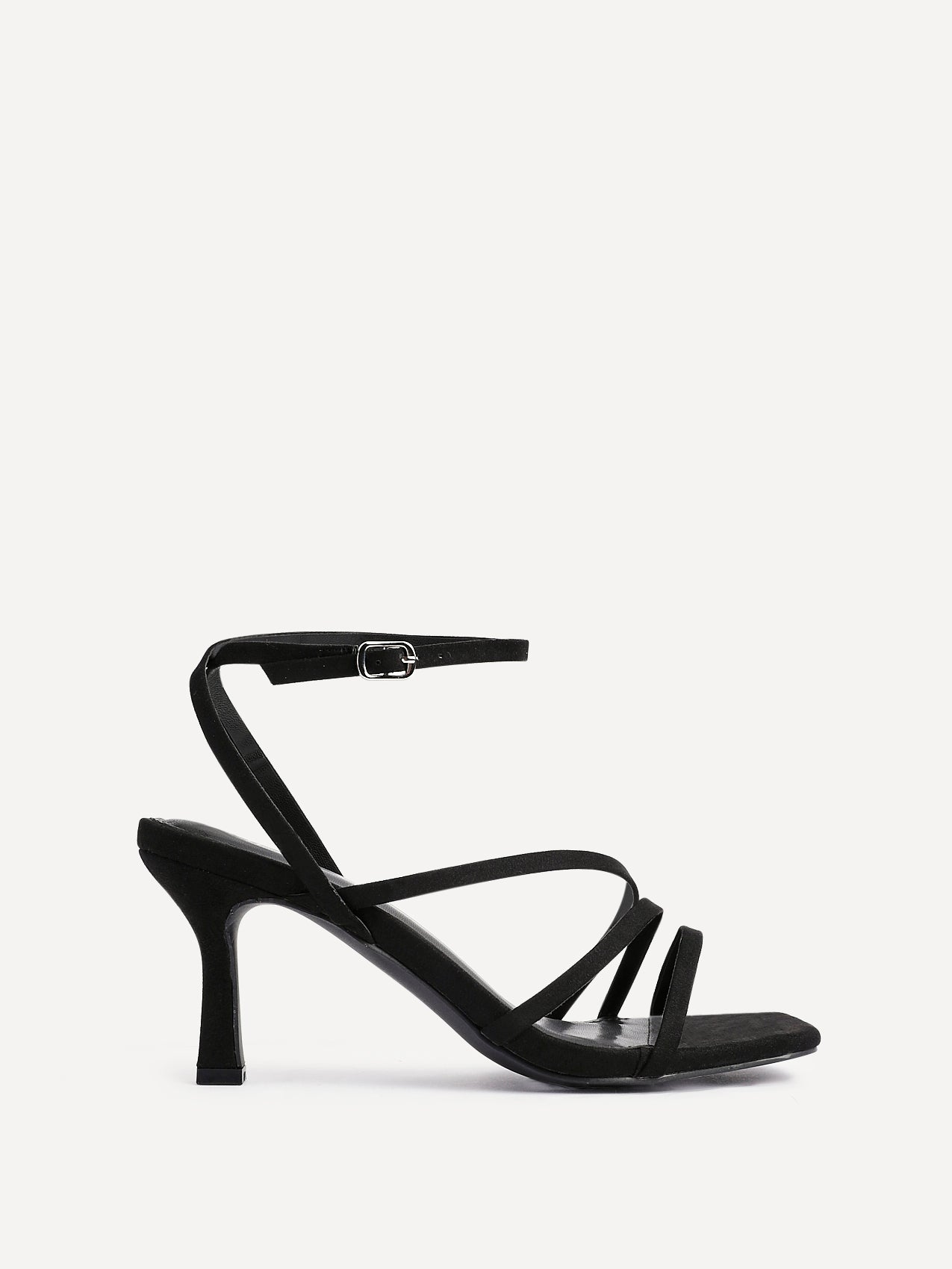 Reflect Wide Fit Black Strappy Heels