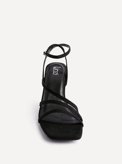 Reflect Wide Fit Black Strappy Heels
