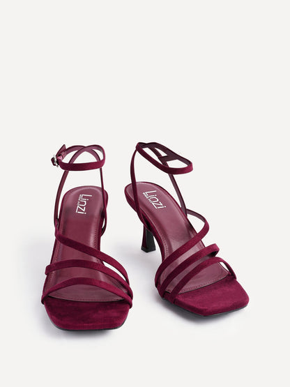 Reflect Wide Fit Burgundy Strappy Heels