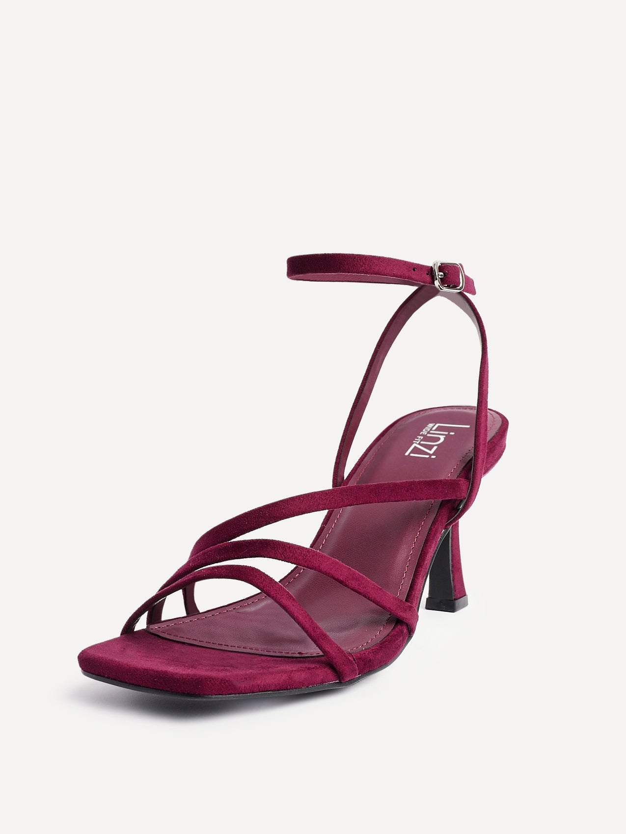 Reflect Wide Fit Burgundy Strappy Heels