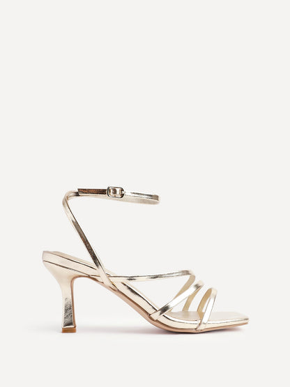 Reflect Wide Fit Gold Strappy Heels