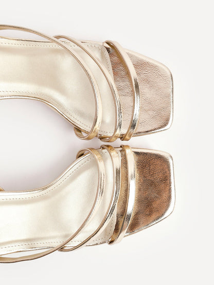 Reflect Wide Fit Gold Strappy Heels
