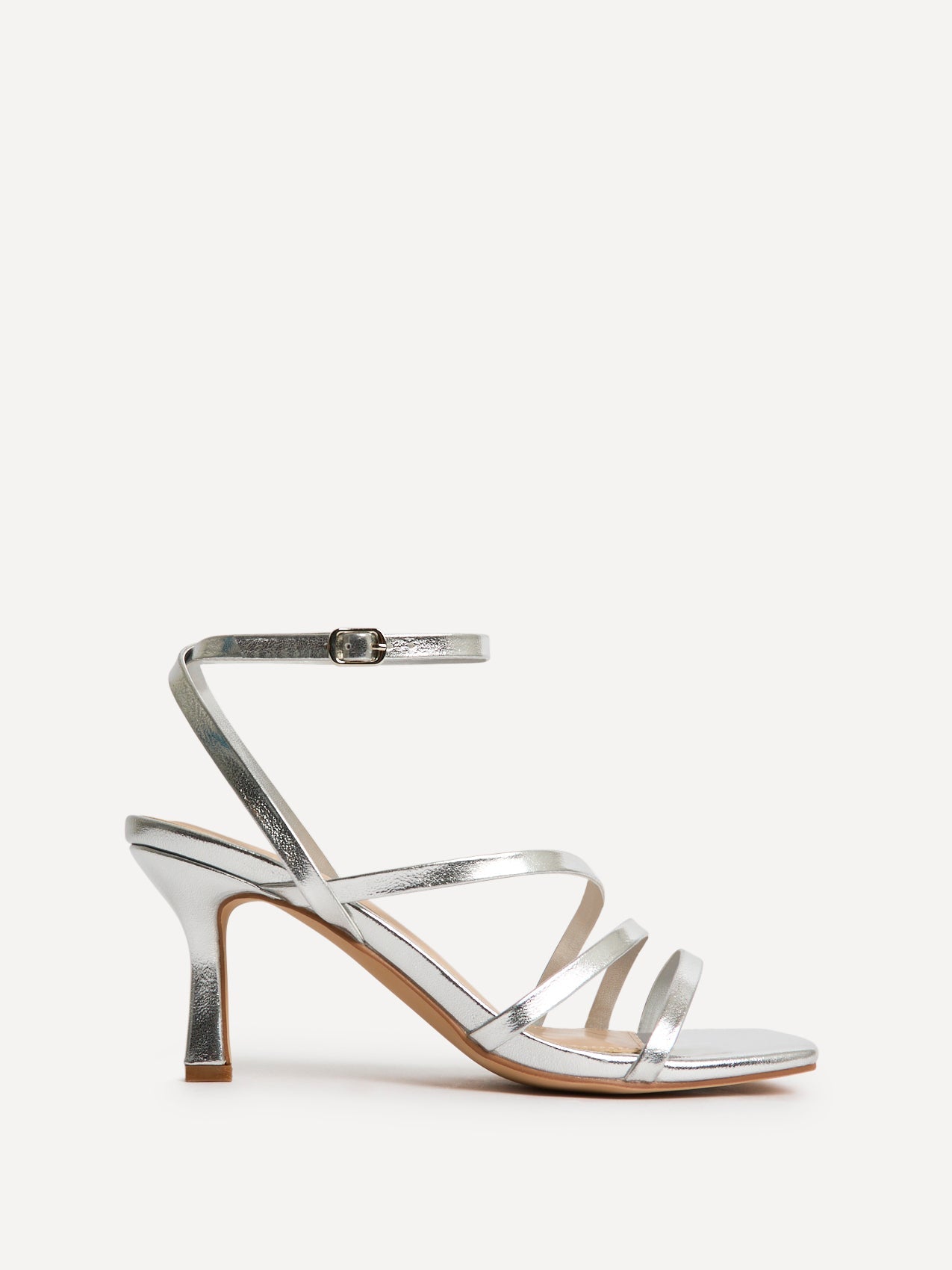 Reflect Wide Fit Silver Strappy Heels