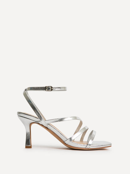Reflect Wide Fit Silver Strappy Heels