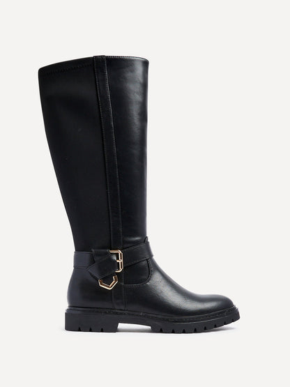Regent Black Long Boots