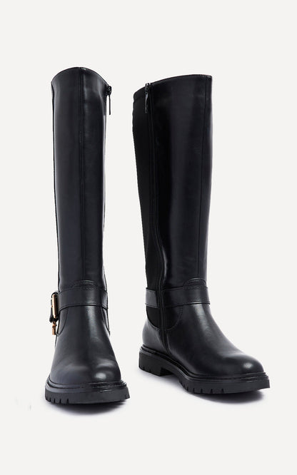 Regent Black Long Boots