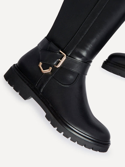 Regent Black Long Boots