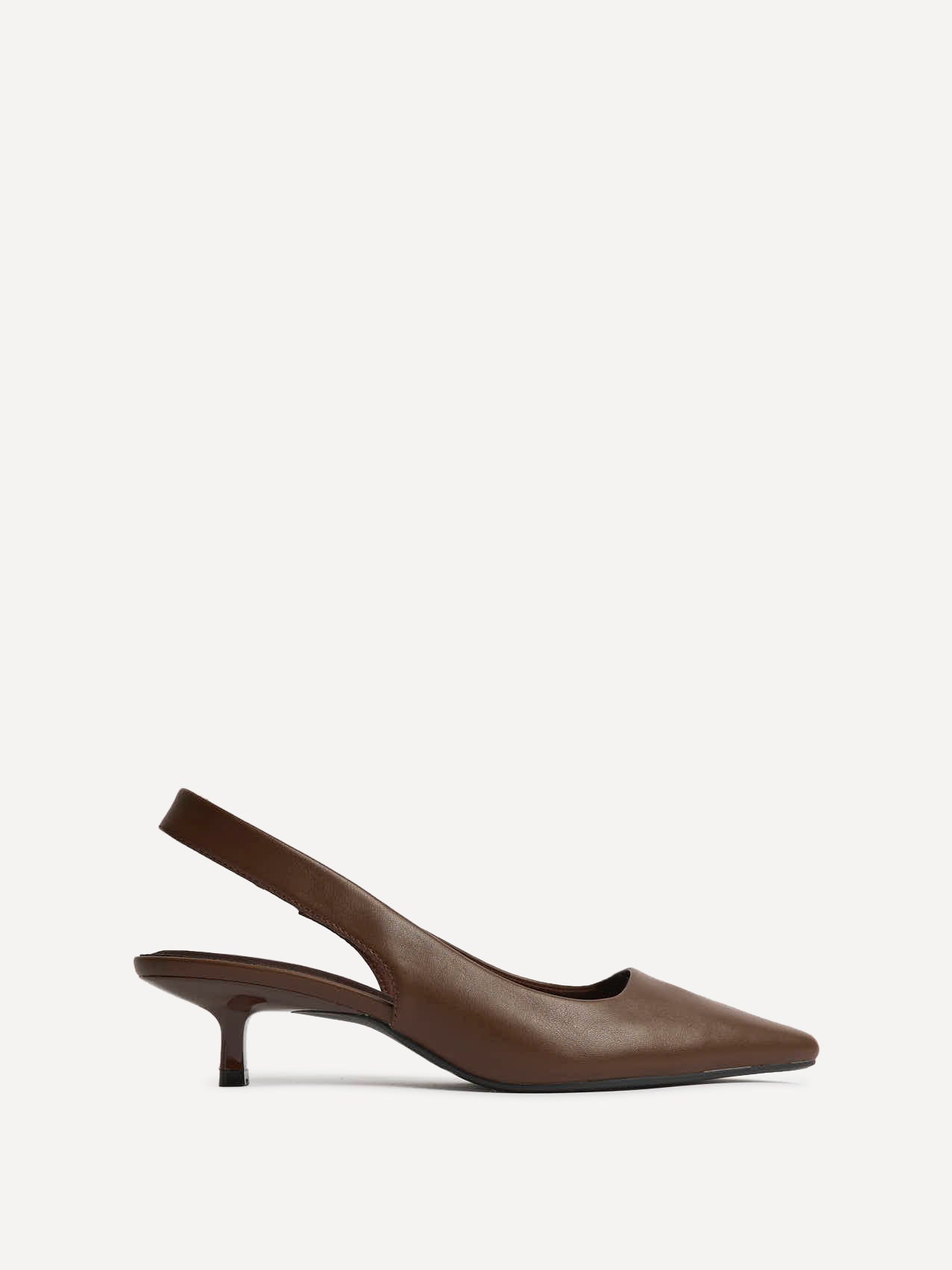 Reign Brown Faux Leather Court Heels