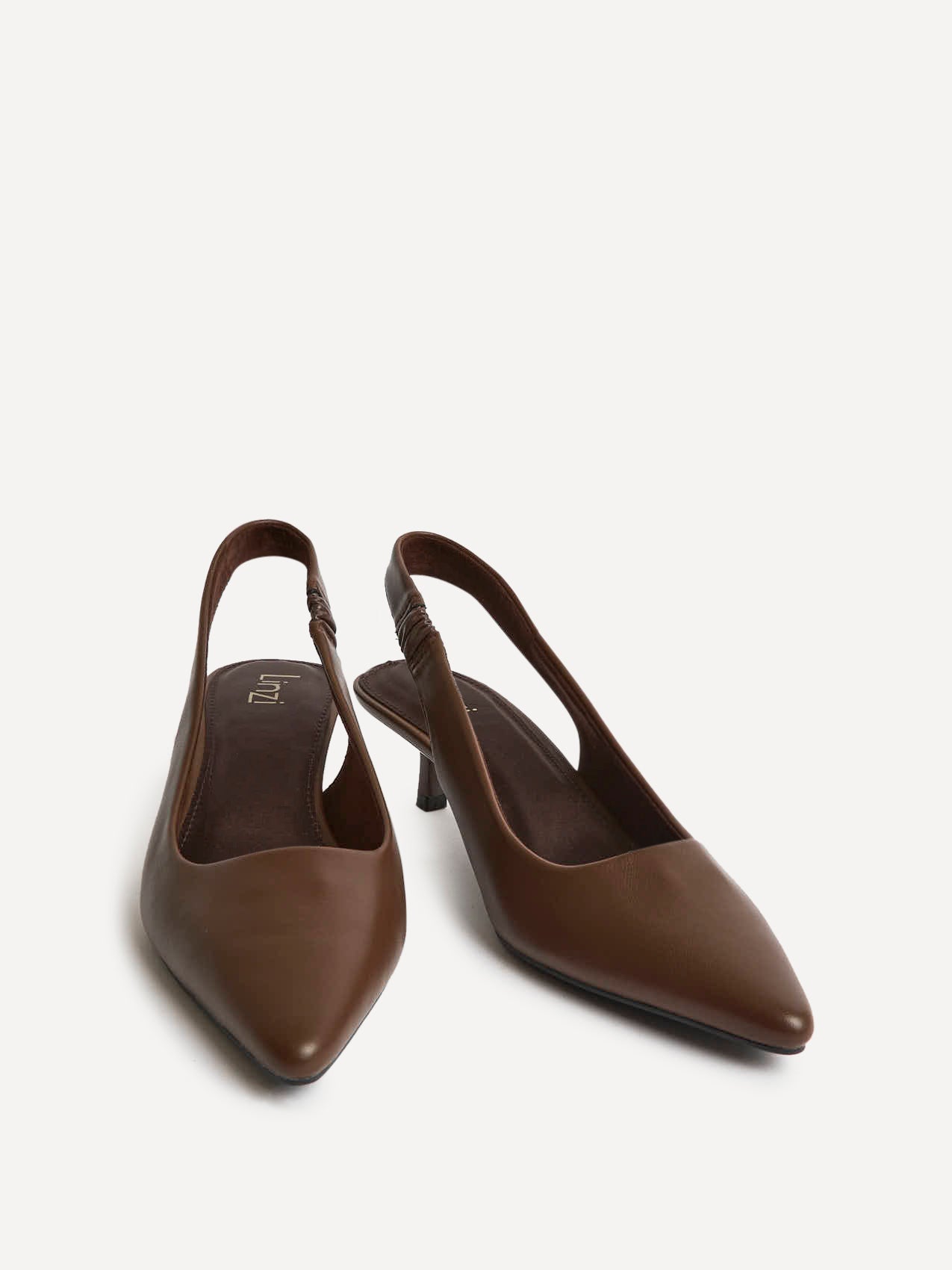 Reign Brown Faux Leather Court Heels