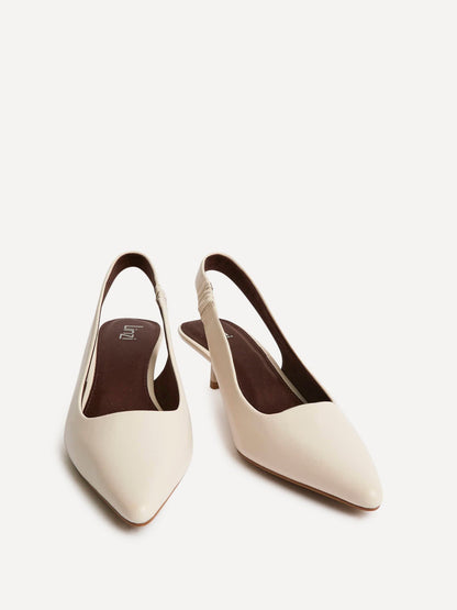 Reign Nude Faux Leather Court Heels