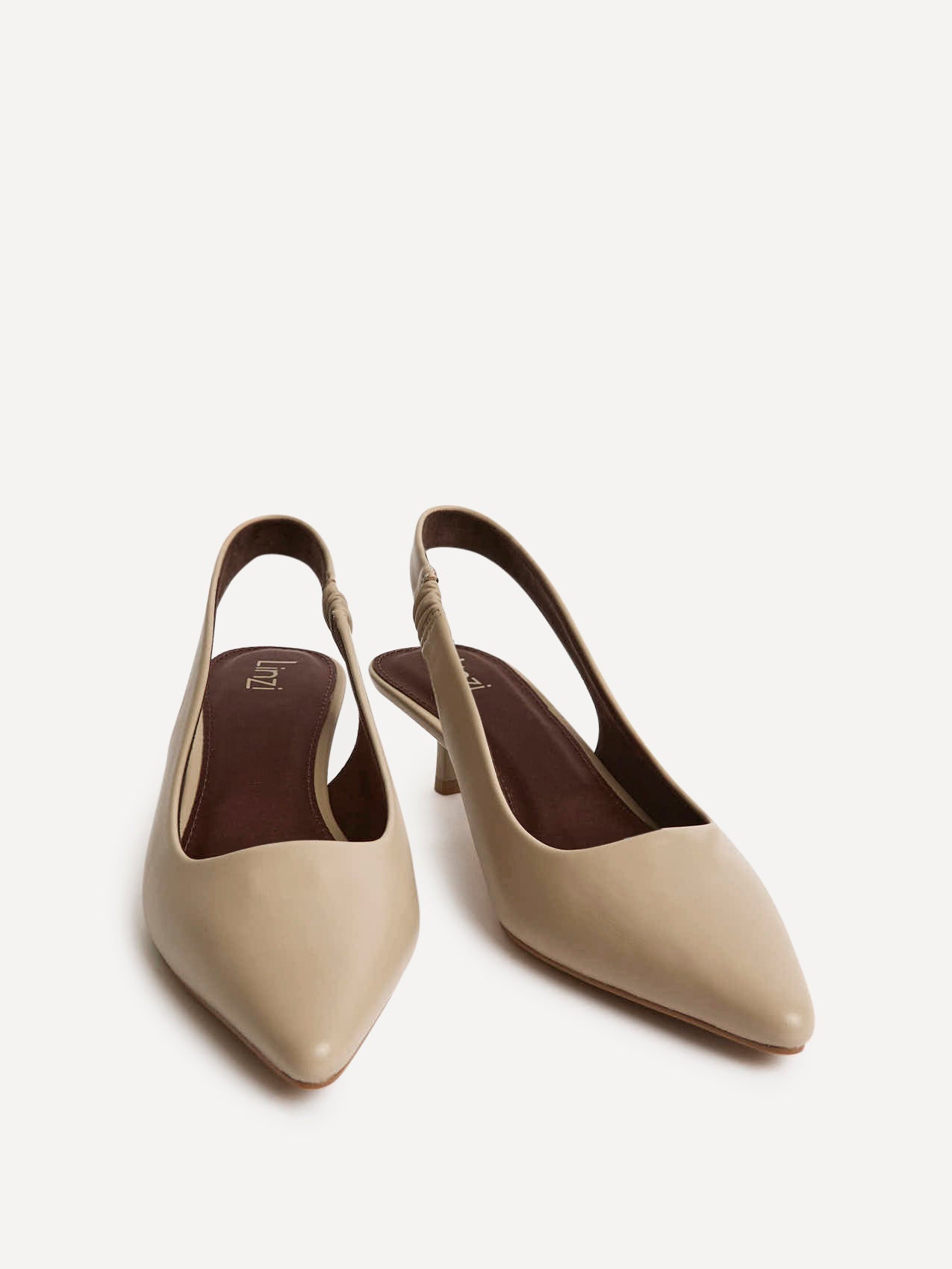 Reign Taupe Faux Leather Court Heels
