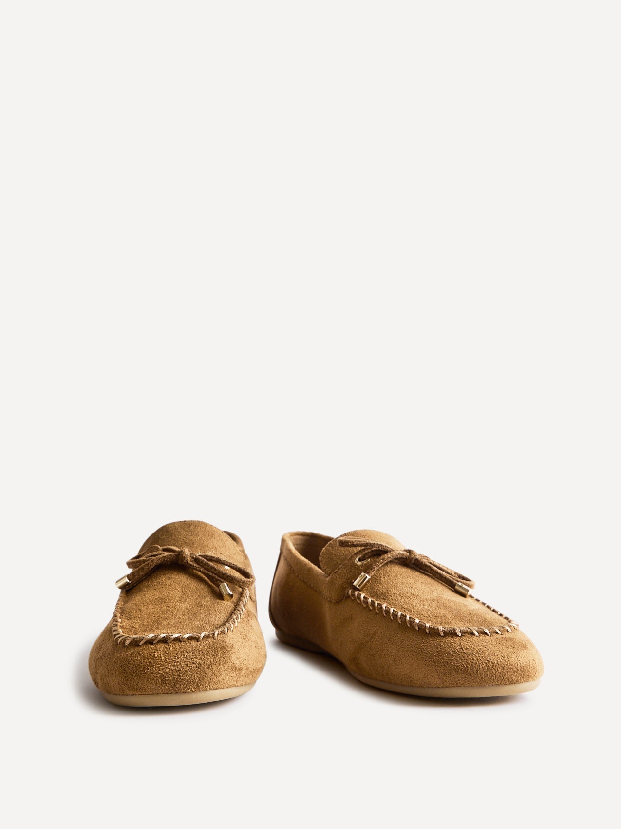 Relevant Tan Faux Suede Loafers
