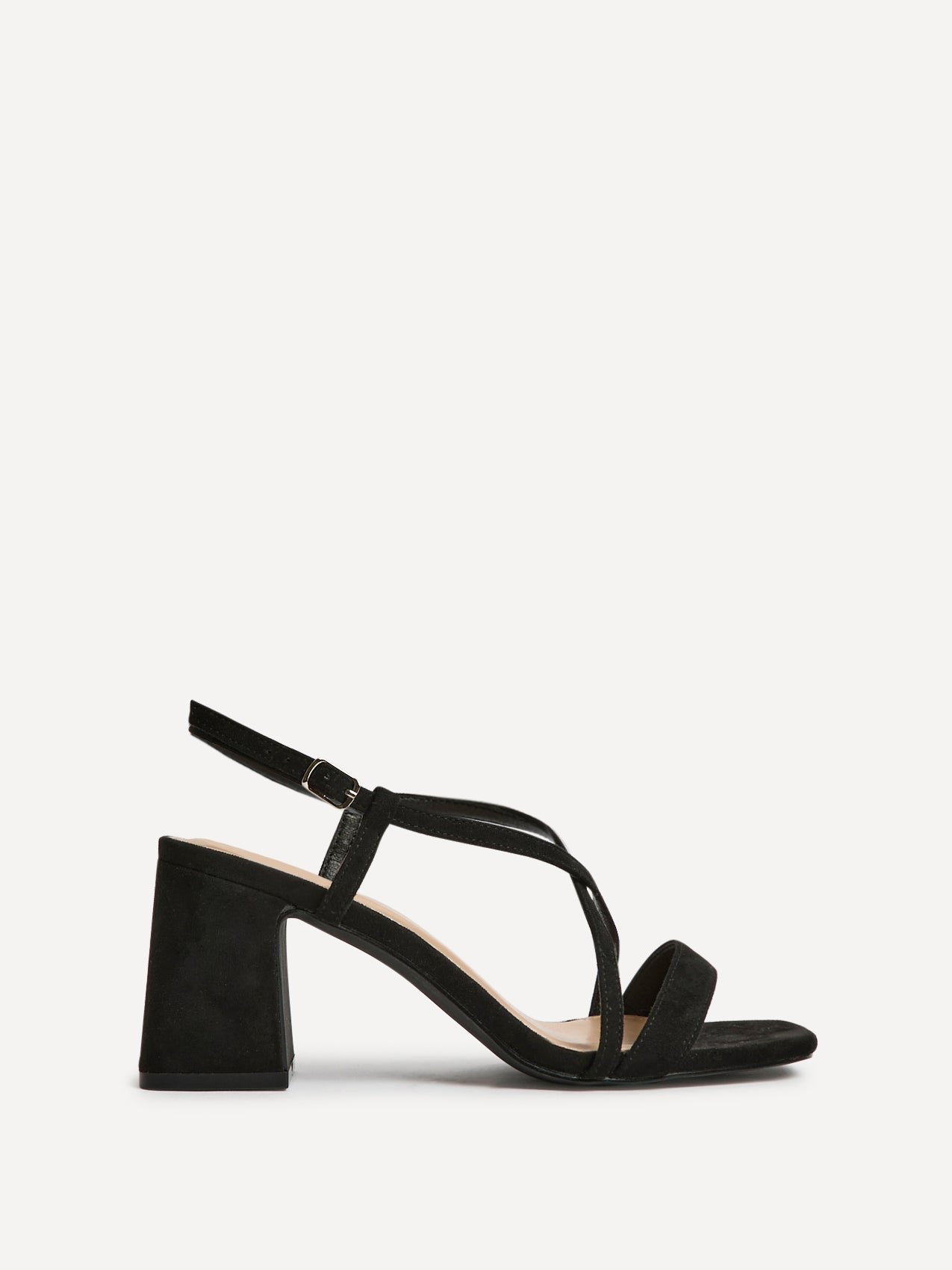 Remain Wide Fit Black Heeled Sandals