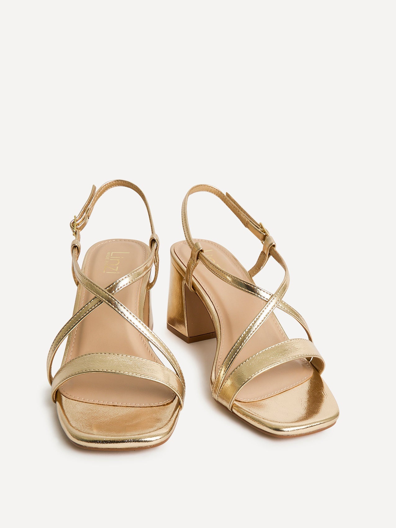 Remain Wide Fit Gold Heeled Sandals