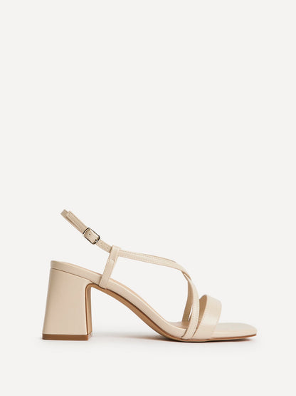 Remain Wide Fit Nude Heeled Sandals