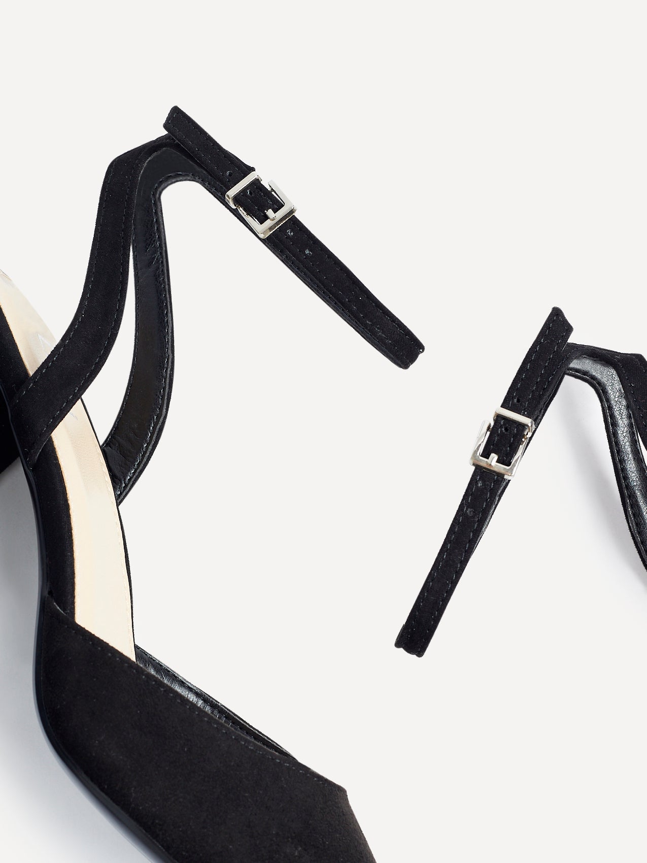 Rendall Black Faux Suede Court Heels