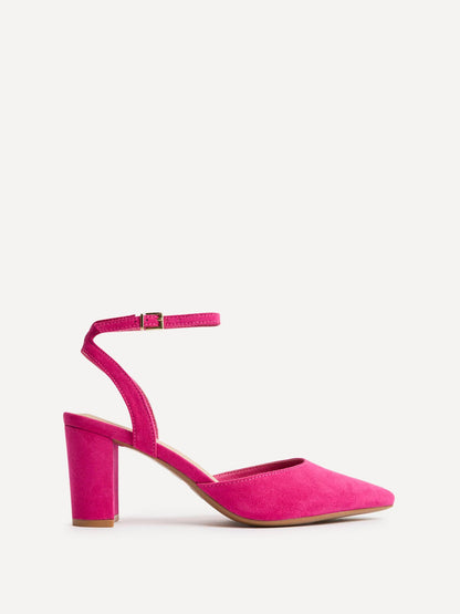 Rendall Fuchsia Faux Suede Court Heels