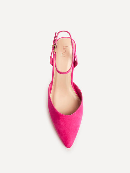Rendall Fuchsia Faux Suede Court Heels