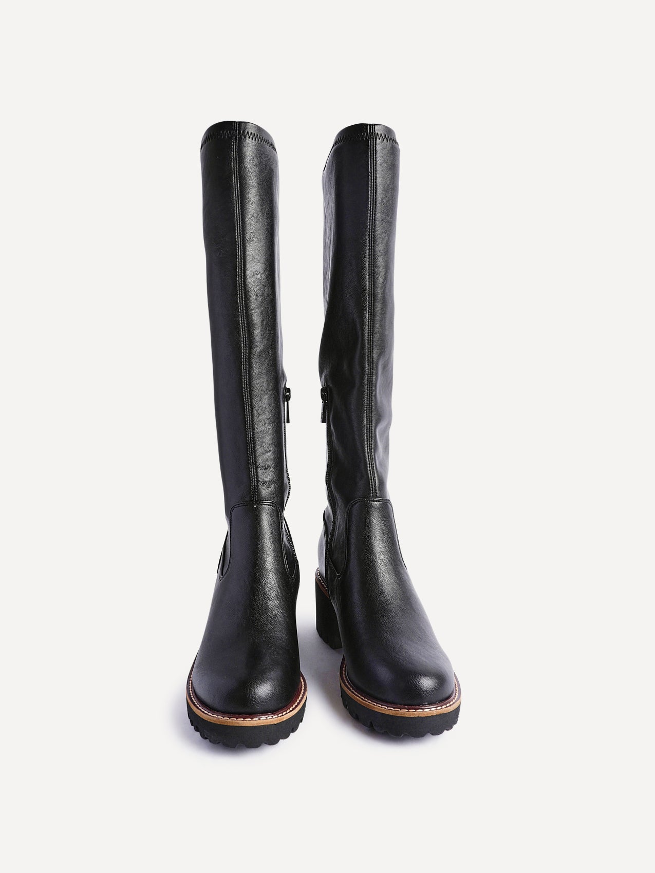 Resist Black Wedge Long Boots
