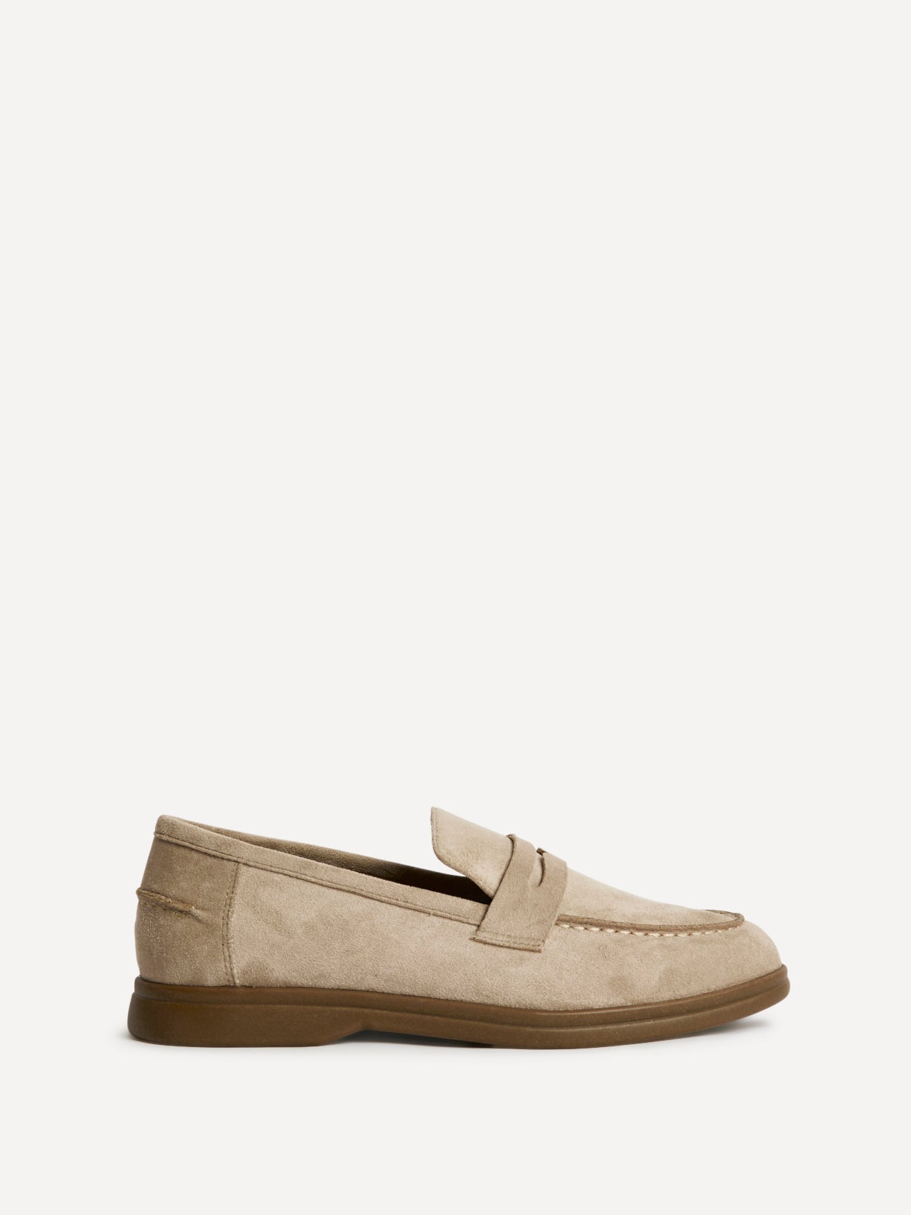 Review Beige Faux Suede Classic Loafer