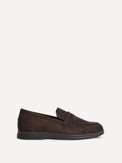 Review Brown Faux Suede Classic Loafer