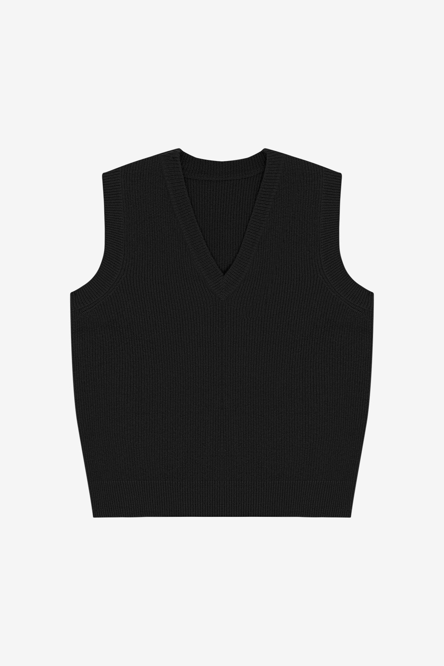 RFK313 - Cashmere Knit V-Neck Vest