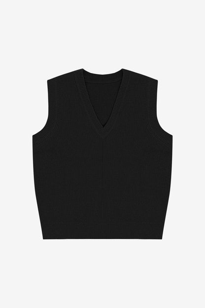 RFK313 - Cashmere Knit V-Neck Vest