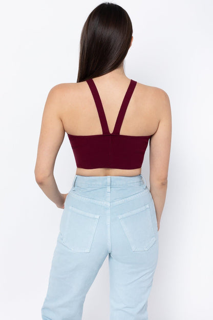 RFK53 - V Strap Knit Top