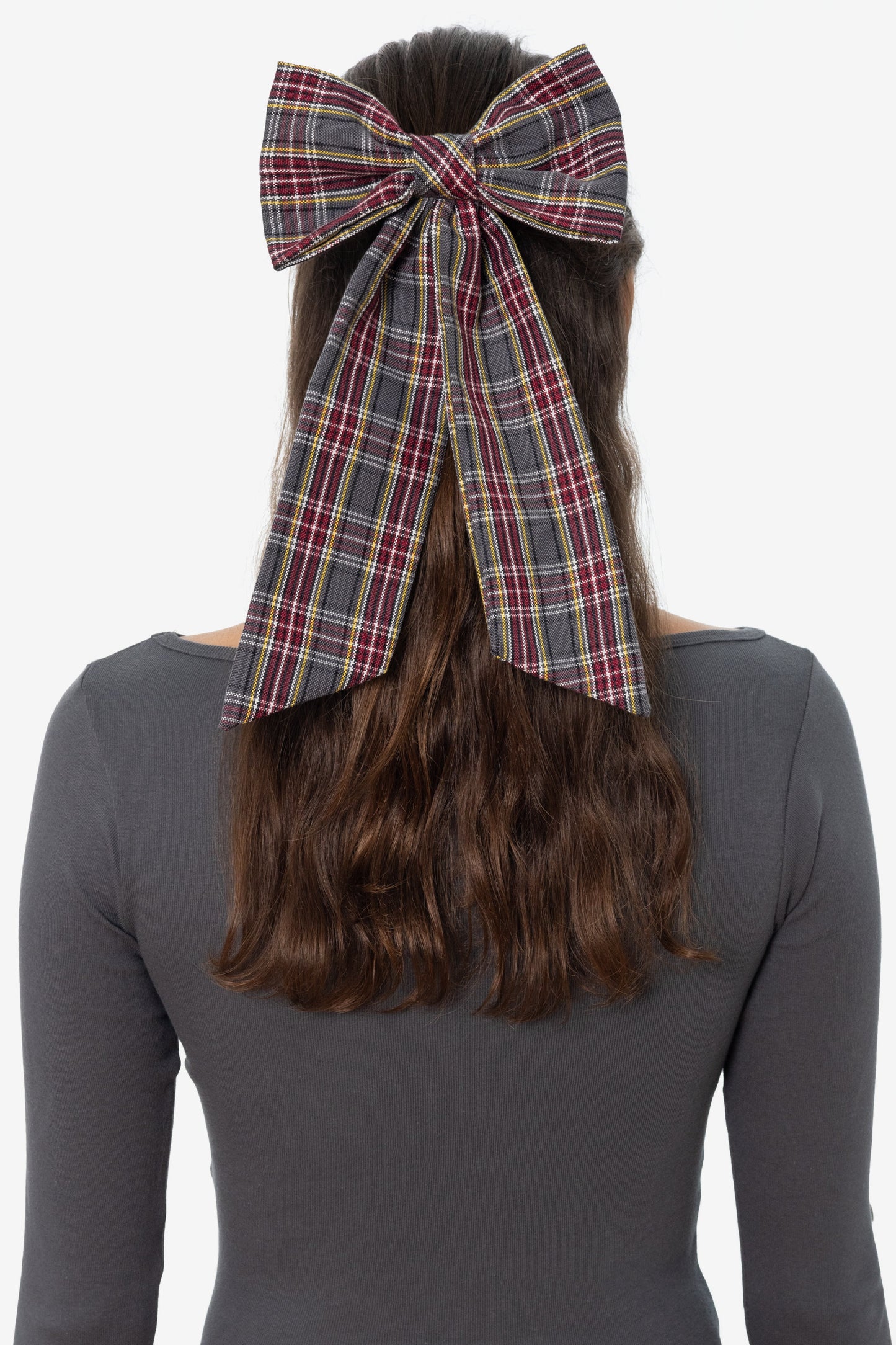 RGB051P - Plaid Long Schoolgirl Bow