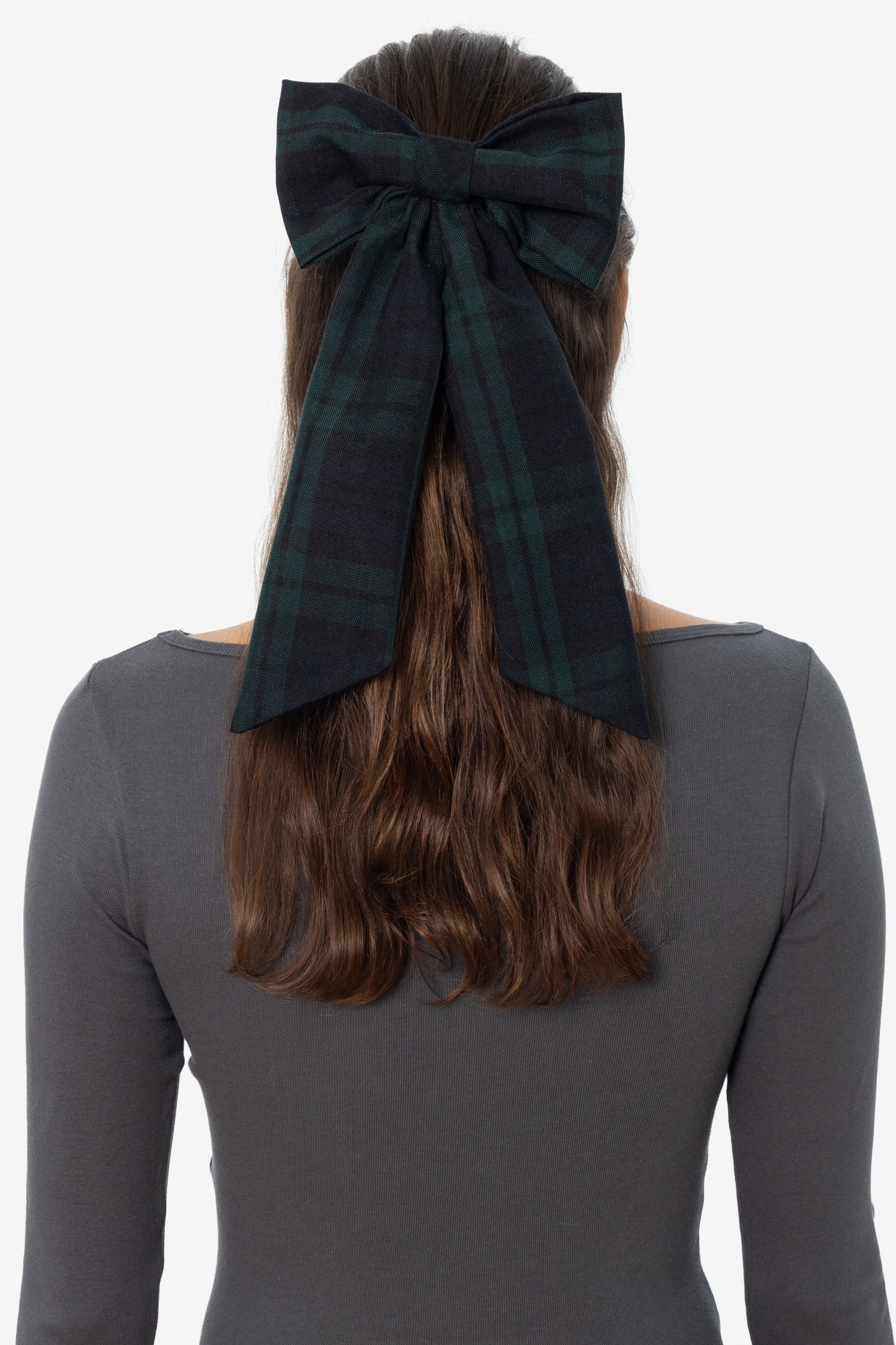 RGB051P - Plaid Long Schoolgirl Bow
