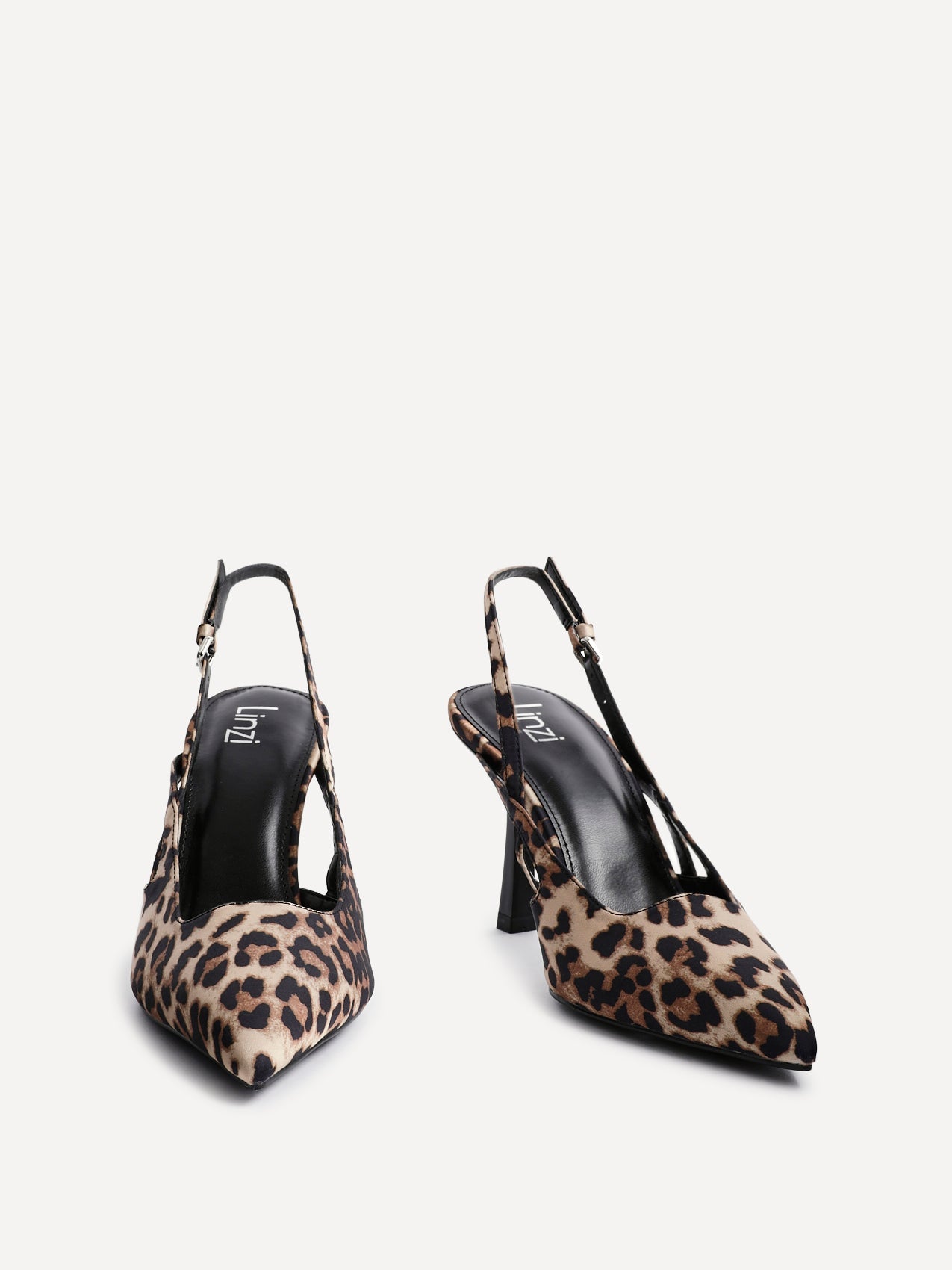 Rhea Leopard Print Sling Back Court Heels