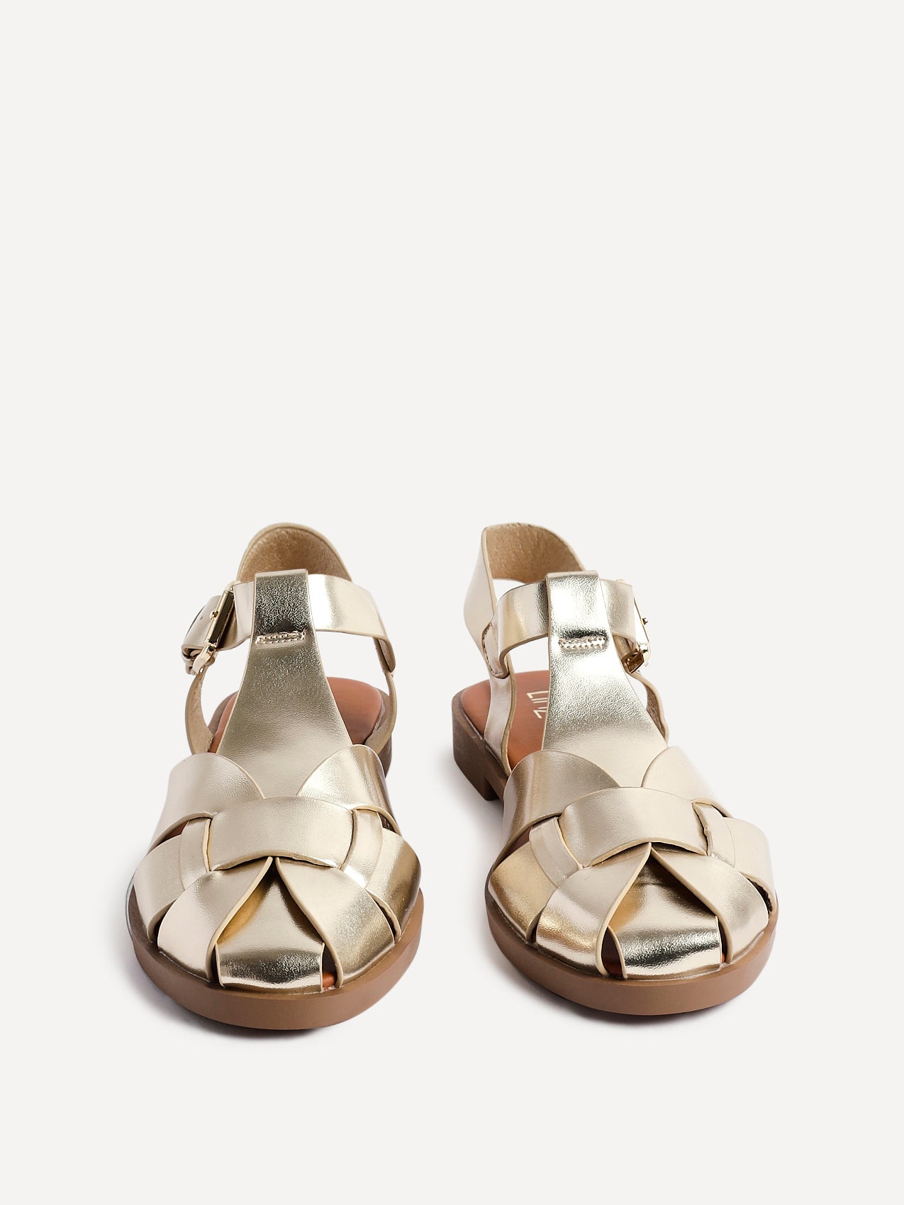 Rhoda Gold Flat Fisherman Sandals