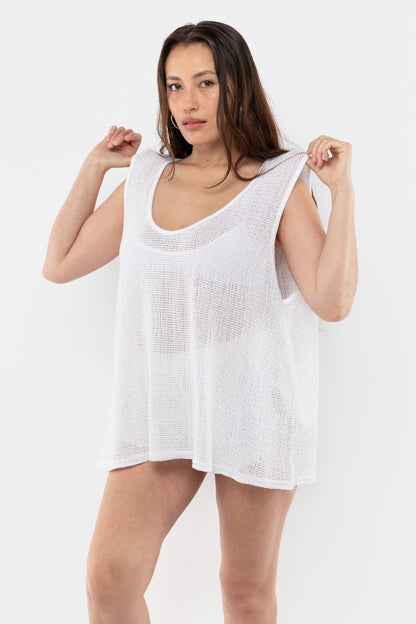 RIN15GD - Unisex Cotton Fishnet Tank Top