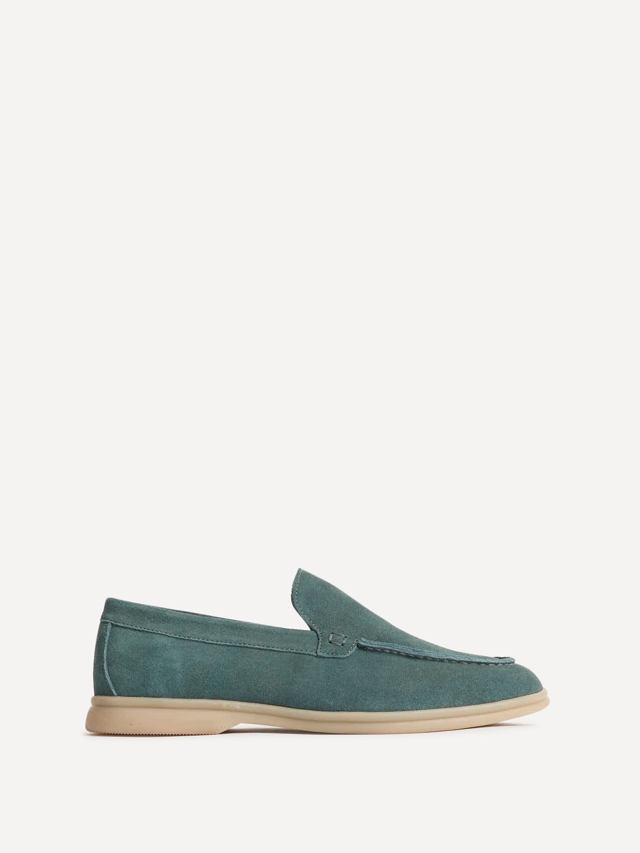 Rino Mens Blue Suede Leather Loafers
