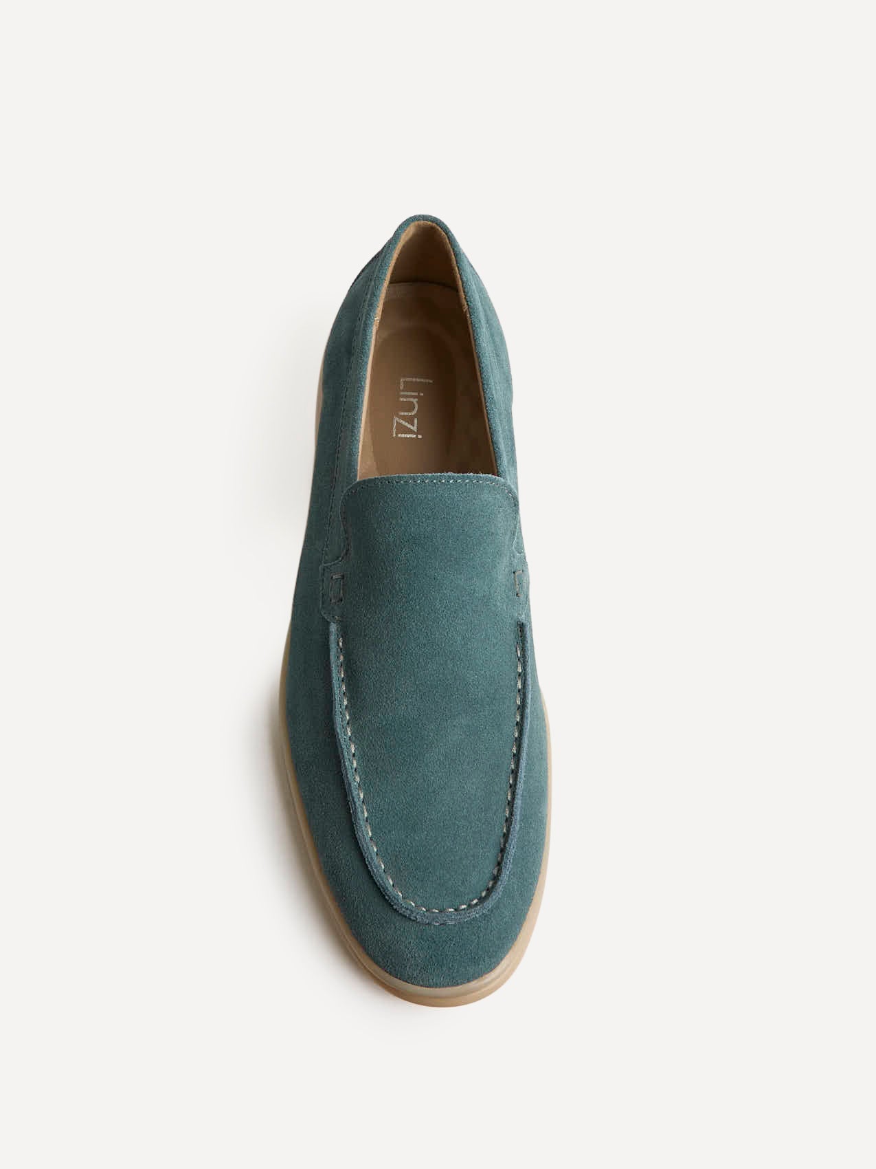 Rino Mens Blue Suede Leather Loafers