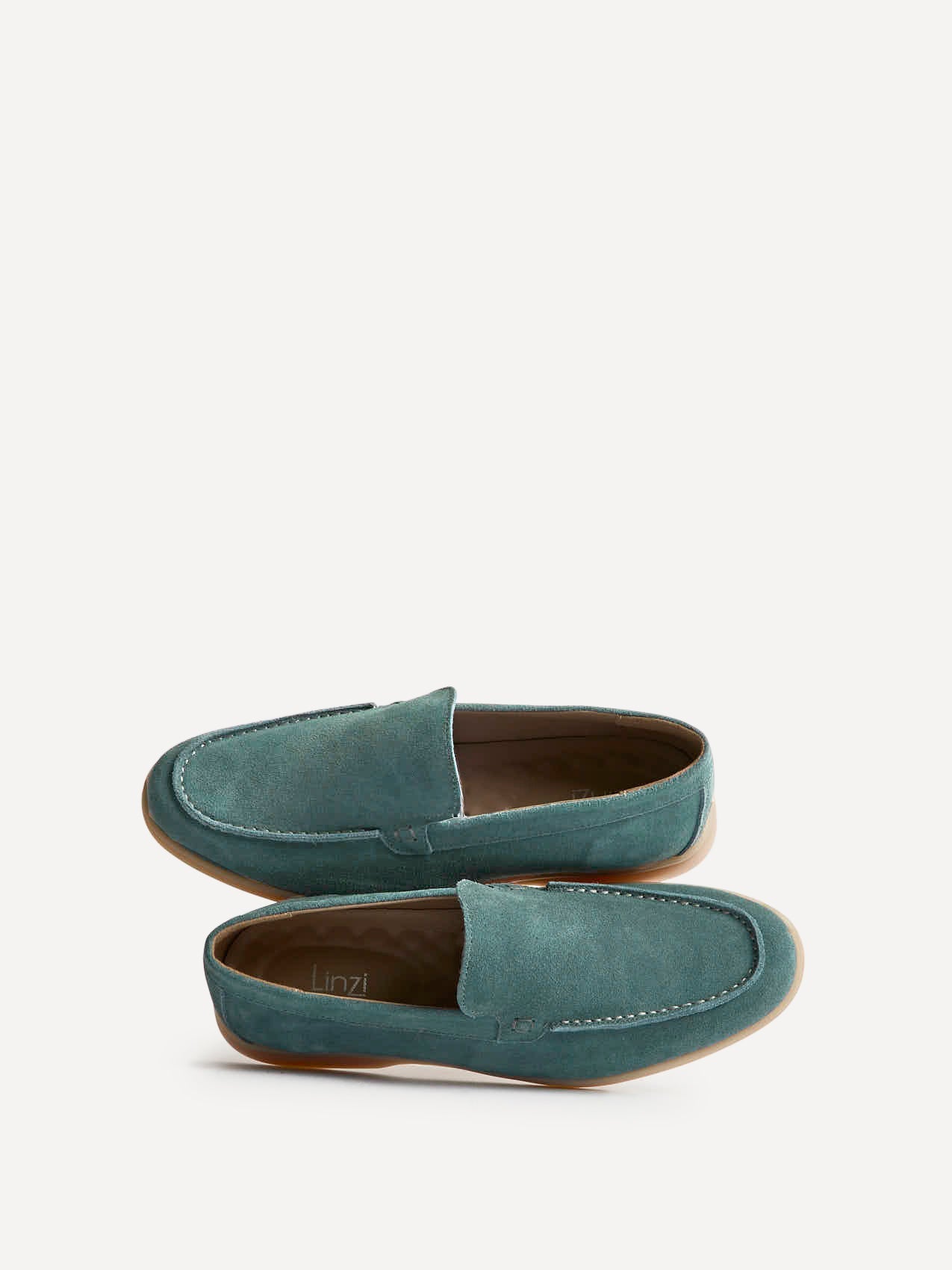 Rino Mens Blue Suede Leather Loafers