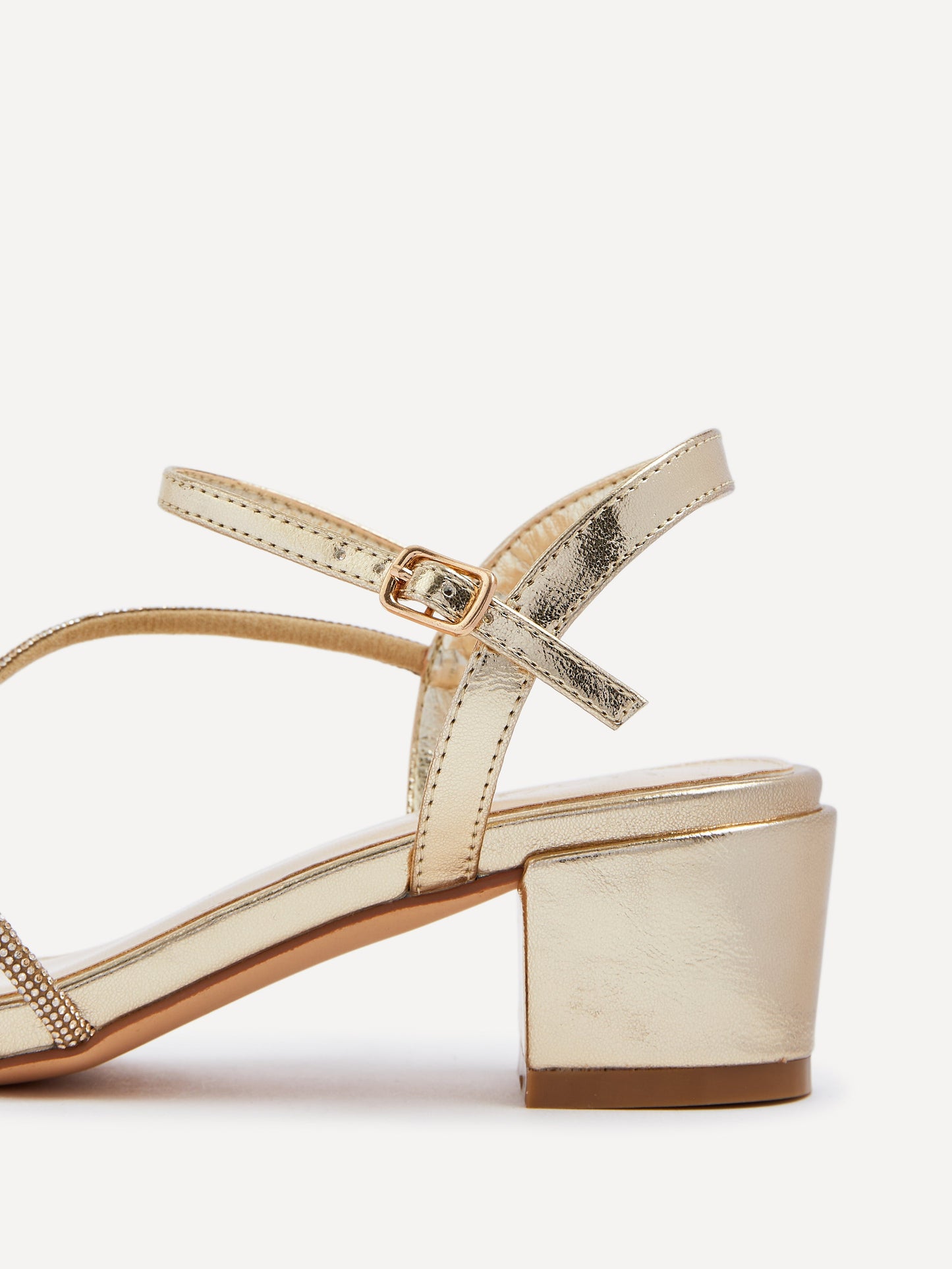 Riri Gold Diamante Heeled Sandals