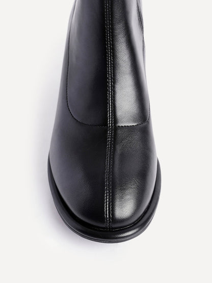 Rita Black Heeled Sock Boots