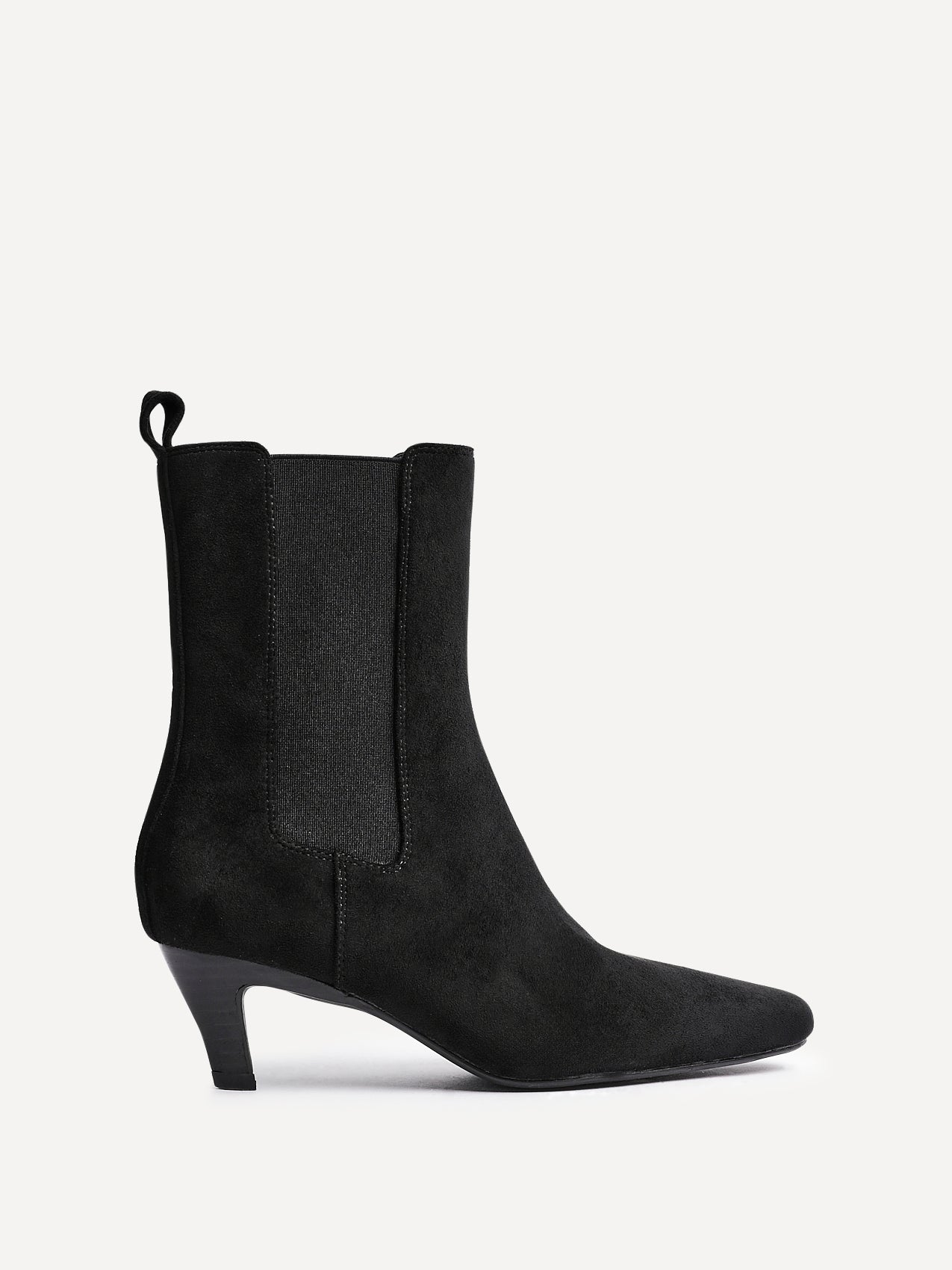 Ritual Black Kitten Heel Chelsea Boots