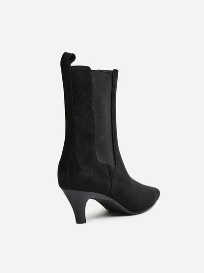 Ritual Black Kitten Heel Chelsea Boots