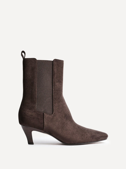 Ritual Brown Kitten Heel Chelsea Boots