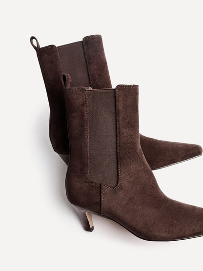 Ritual Brown Kitten Heel Chelsea Boots