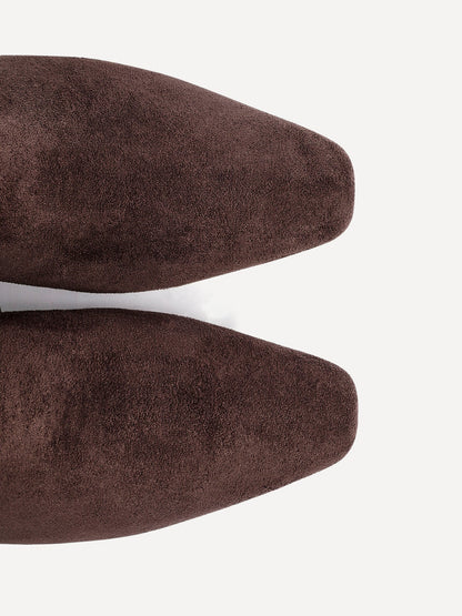 Ritual Brown Kitten Heel Chelsea Boots